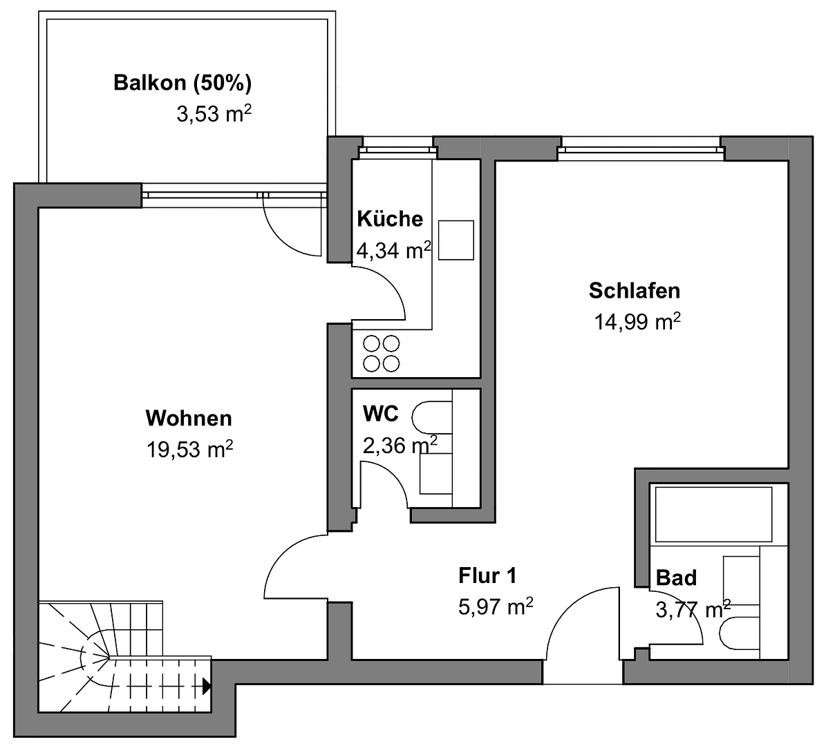 Pronájem bytu 4+1 86 m², Am Rebstock 12, Kabelsketal, Sasko-Anhaltsko Pronájem bytu 4+1 86 m², Am Rebstock 12, Kabelsketal, Sasko-Anhaltsko