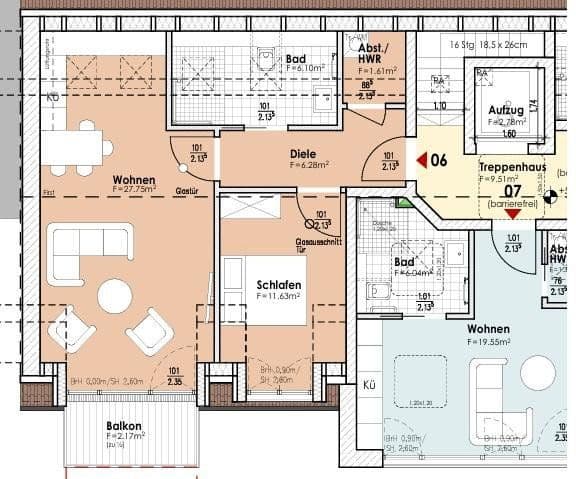 Pronájem bytu 3+1 68 m², Hamburger Allee 51b, Nauen, Braniborsko Pronájem bytu 3+1 68 m², Hamburger Allee 51b, Nauen, Braniborsko