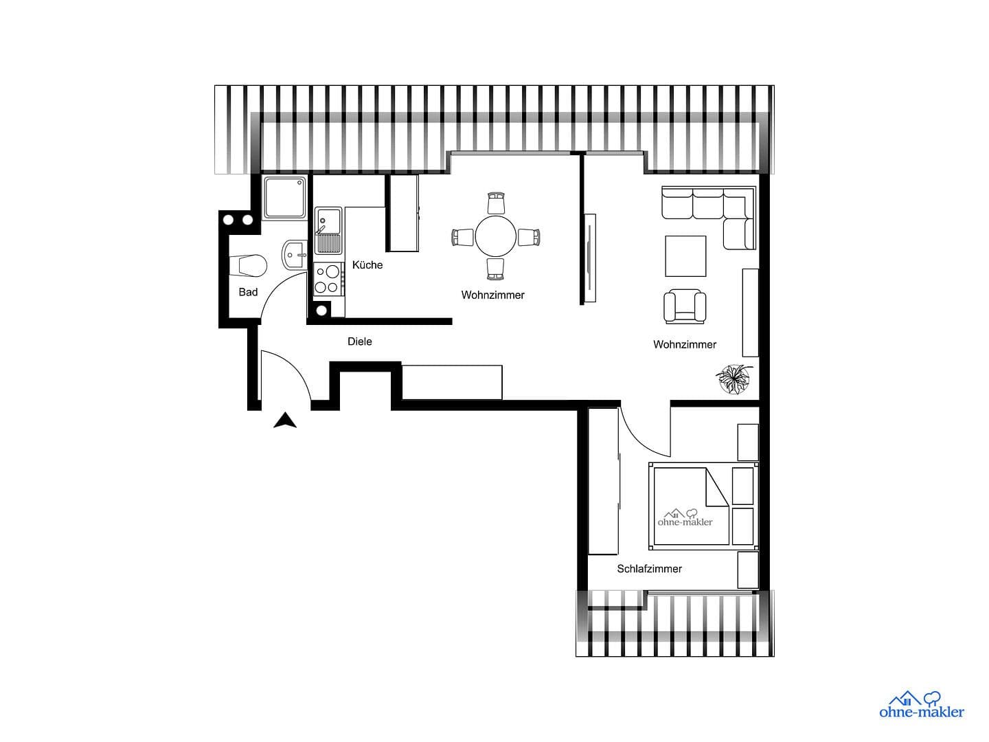 Pronájem bytu 3+1 63 m², Hüttmannstr. 42-44, Essen, Severní Porýní-Vestfálsko Pronájem bytu 3+1 63 m², Hüttmannstr. 42-44, Essen, Severní Porýní-Vestfálsko