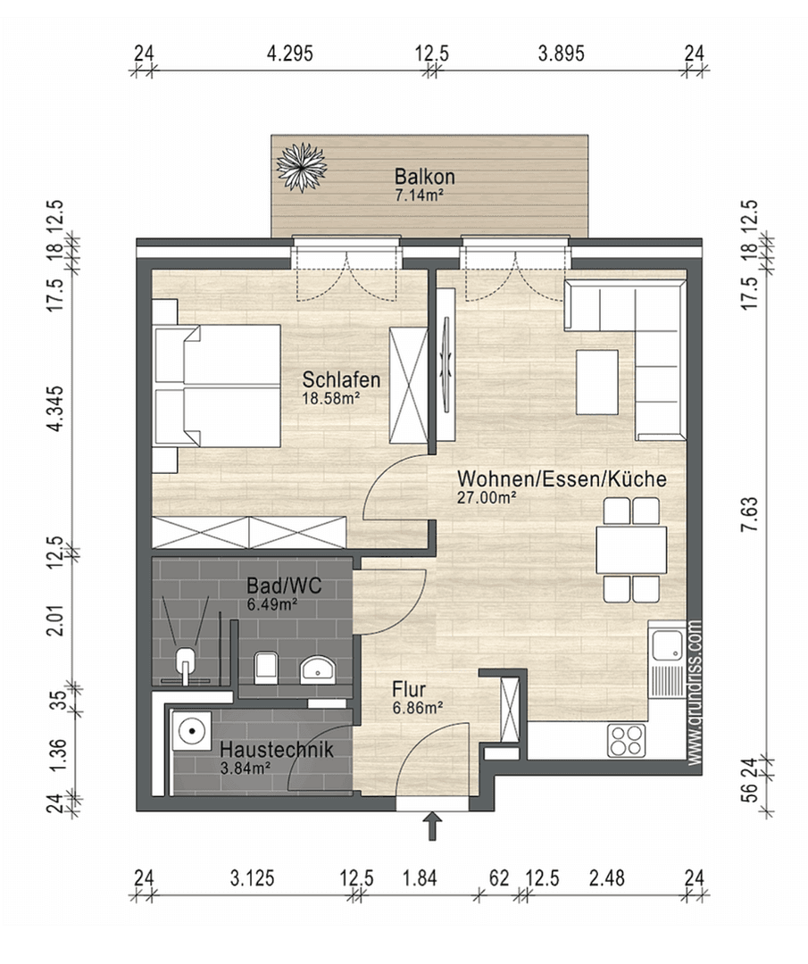 Pronájem bytu 2+1 67 m², Papendorfer Str. 7, Brunsbek, Šlesvicko-Holštýnsko Pronájem bytu 2+1 67 m², Papendorfer Str. 7, Brunsbek, Šlesvicko-Holštýnsko