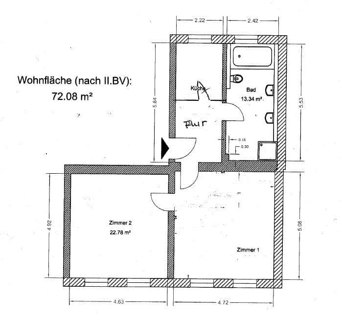 Pronájem bytu 2+1 73 m², Lindenstraße 32, Velten, Braniborsko Pronájem bytu 2+1 73 m², Lindenstraße 32, Velten, Braniborsko