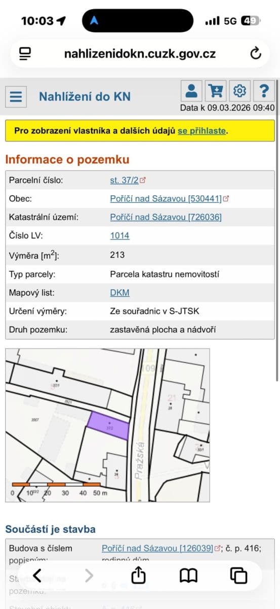 Prodej pozemku 1.934 m², Poříčí nad Sázavou, Středočeský kraj Prodej pozemku 1.934 m², Poříčí nad Sázavou, Středočeský kraj