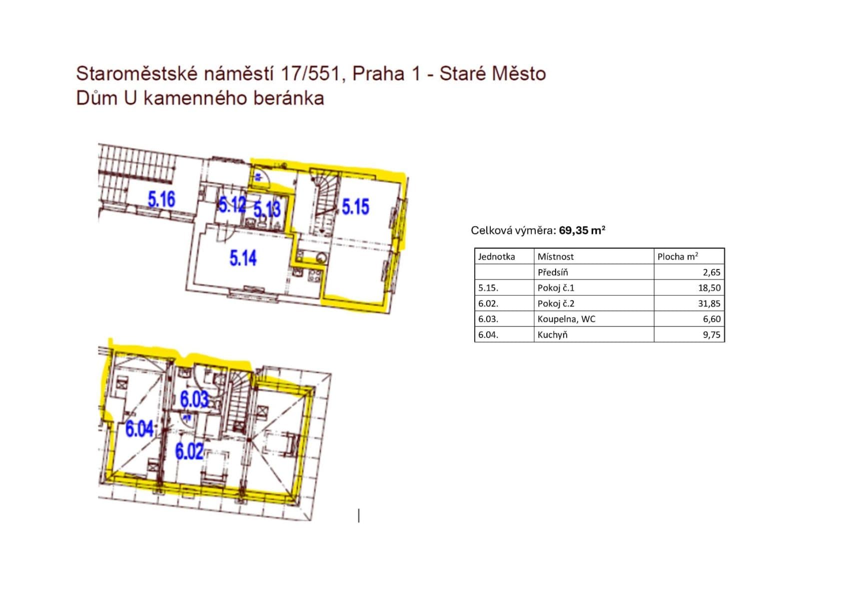 Pronájem bytu 2+1 69 m², Staroměstské náměstí, Praha, Praha Pronájem bytu 2+1 69 m², Staroměstské náměstí, Praha, Praha