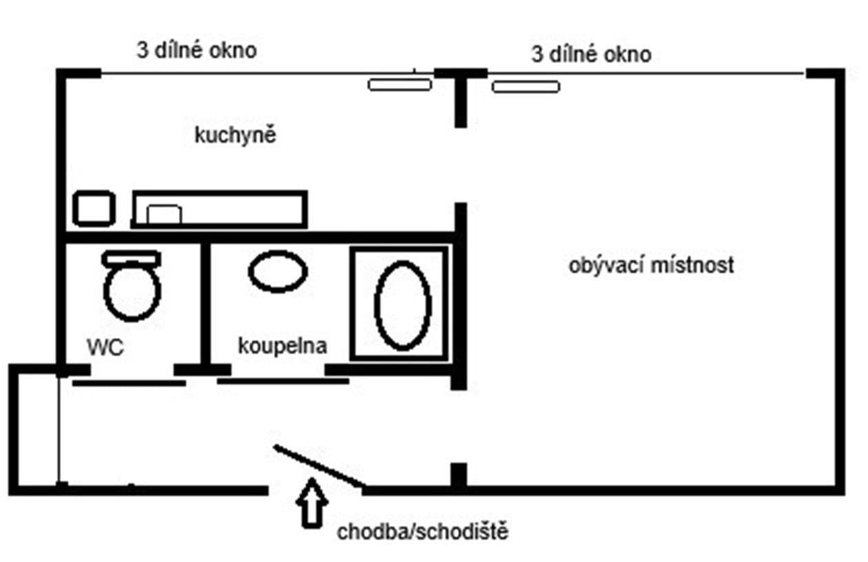 Prodej bytu 1+1 37 m², Čihákova, Poděbrady, Středočeský kraj Prodej bytu 1+1 37 m², Čihákova, Poděbrady, Středočeský kraj