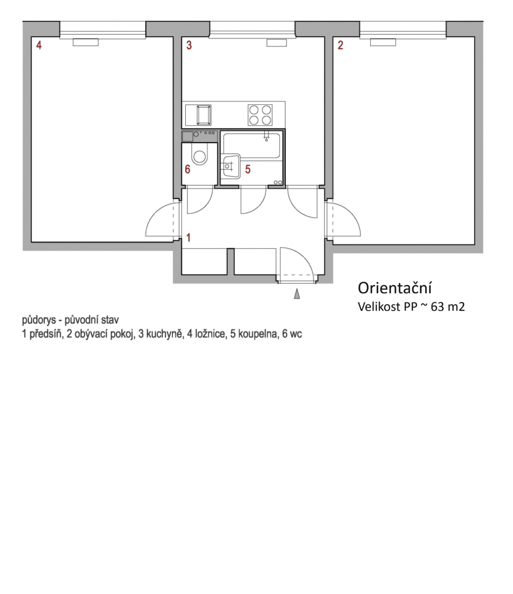 Pronájem bytu 2+1 52 m², Maříkova, Praha, Praha Pronájem bytu 2+1 52 m², Maříkova, Praha, Praha