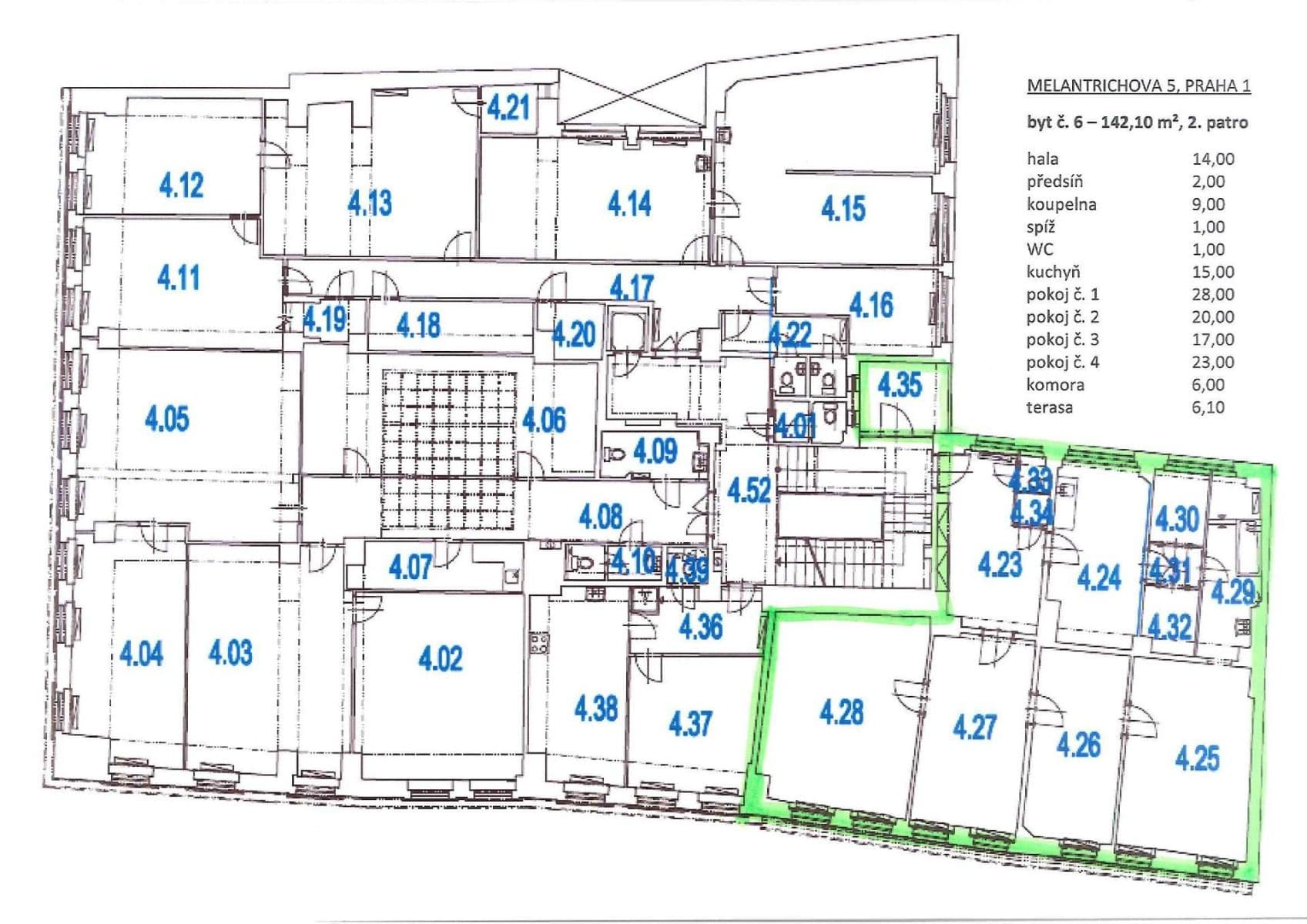 Pronájem bytu 3+1 142 m², Melantrichova, Praha, Praha Pronájem bytu 3+1 142 m², Melantrichova, Praha, Praha