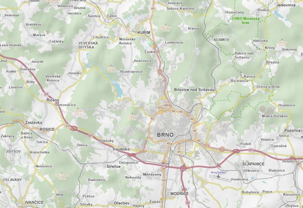 Prodej pozemku 4.961 m², Kuřim, Jihomoravský kraj Prodej pozemku 4.961 m², Kuřim, Jihomoravský kraj