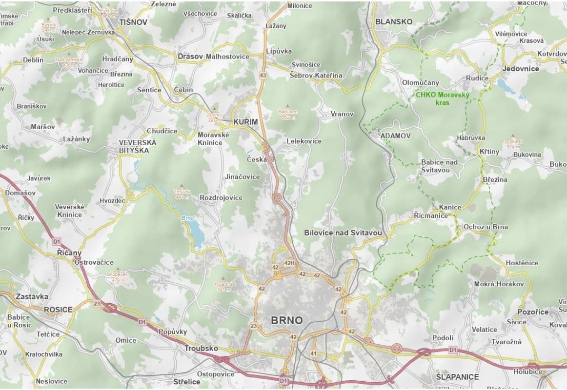 Prodej pozemku 2.371 m², Kuřim, Jihomoravský kraj Prodej pozemku 2.371 m², Kuřim, Jihomoravský kraj