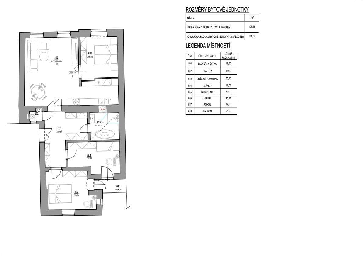 Prodej bytu 4+kk 115 m², Grohova, Brno, Jihomoravský kraj Prodej bytu 4+kk 115 m², Grohova, Brno, Jihomoravský kraj