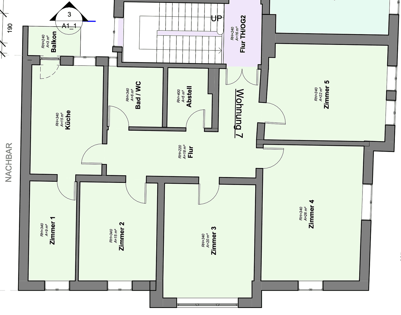 Pronájem bytu 5+1 139 m², Veitshöchheimerstraße 16, Würzburg, Bavorsko Pronájem bytu 5+1 139 m², Veitshöchheimerstraße 16, Würzburg, Bavorsko