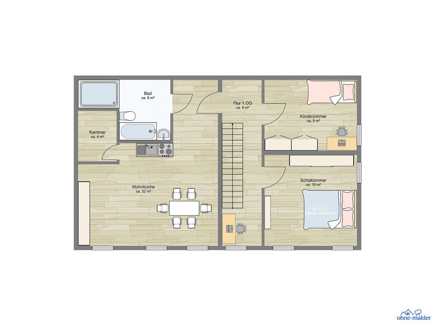 Pronájem bytu 4+1 96 m², Tremmener Straße 2, Nauen, Braniborsko Pronájem bytu 4+1 96 m², Tremmener Straße 2, Nauen, Braniborsko