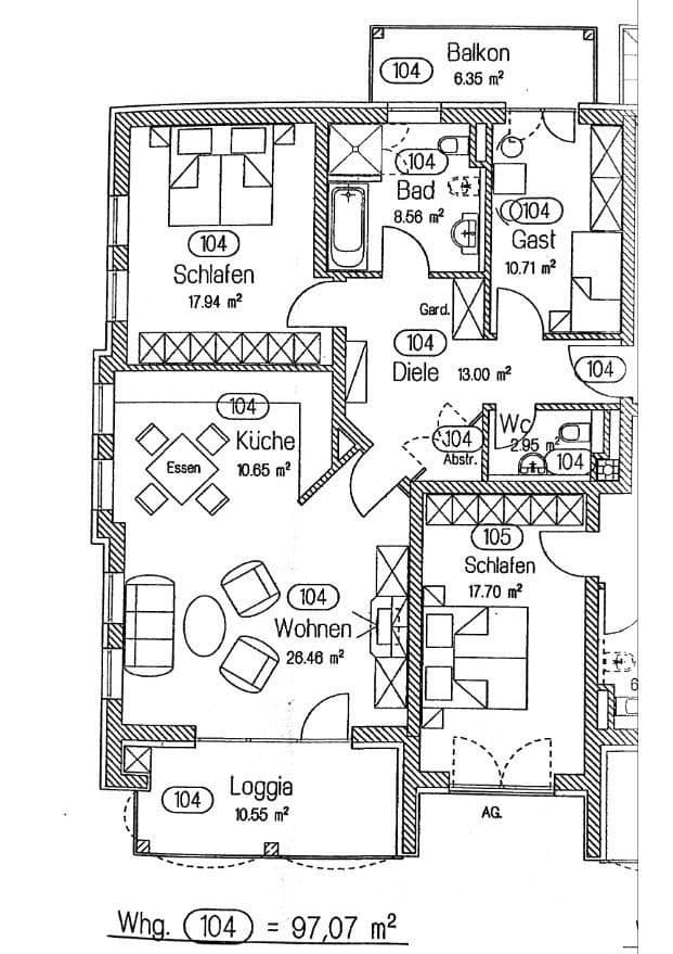 Prodej bytu 3+1 98 m², Andreas-Hofer-Str. 7a, Bad Füssing, Bavorsko Prodej bytu 3+1 98 m², Andreas-Hofer-Str. 7a, Bad Füssing, Bavorsko