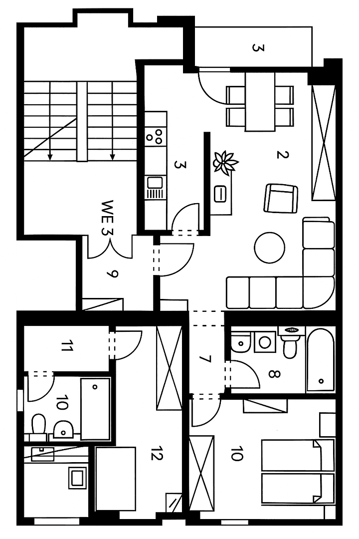 Prodej bytu 2+1 56 m², Chemnitz, Sasko Prodej bytu 2+1 56 m², Chemnitz, Sasko