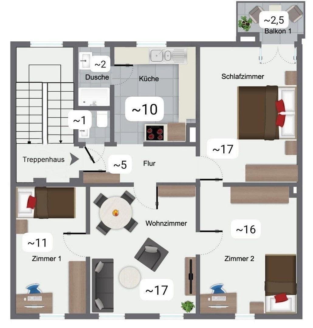 Pronájem bytu 4+1 82 m², Darmstadt, Hessen Pronájem bytu 4+1 82 m², Darmstadt, Hessen