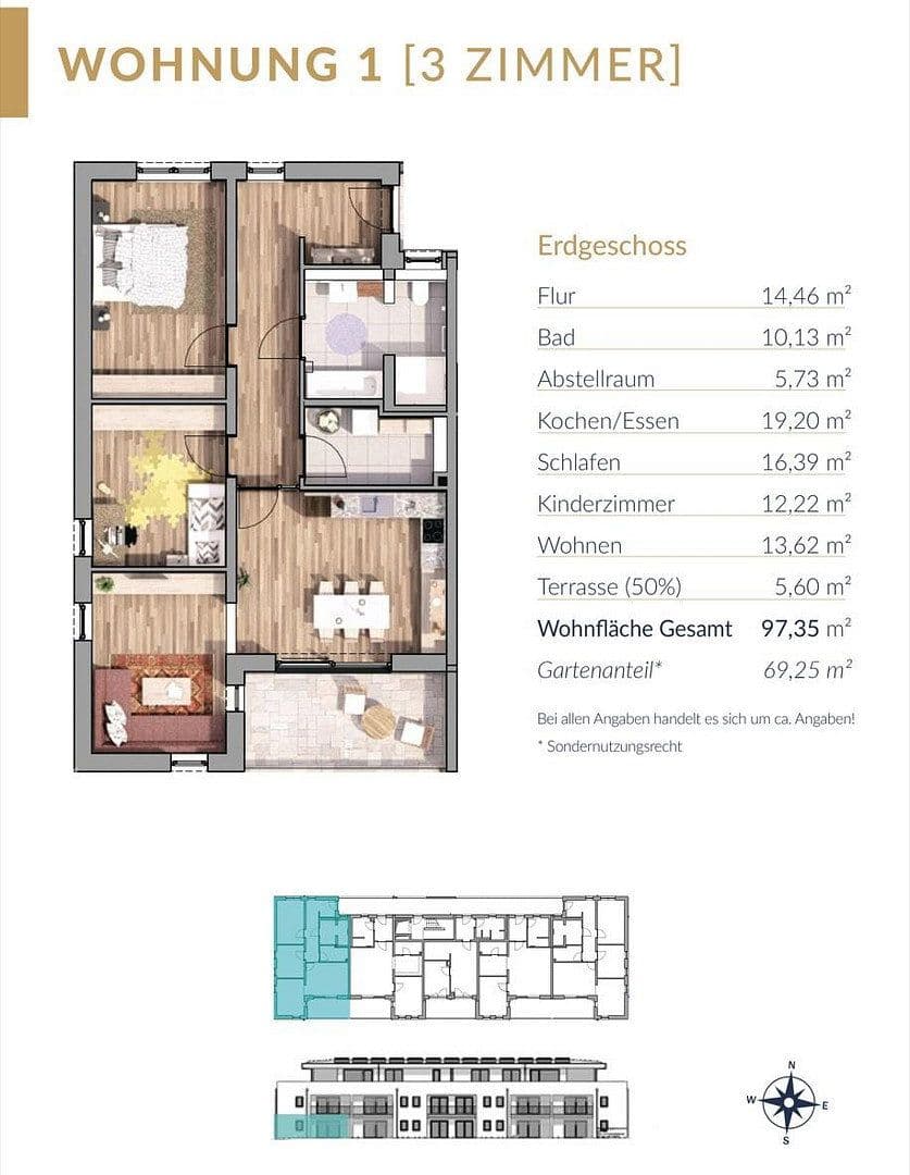 Prodej bytu 3+1 98 m², Löwenzahnstraße 5, Julbach, Bavorsko Prodej bytu 3+1 98 m², Löwenzahnstraße 5, Julbach, Bavorsko