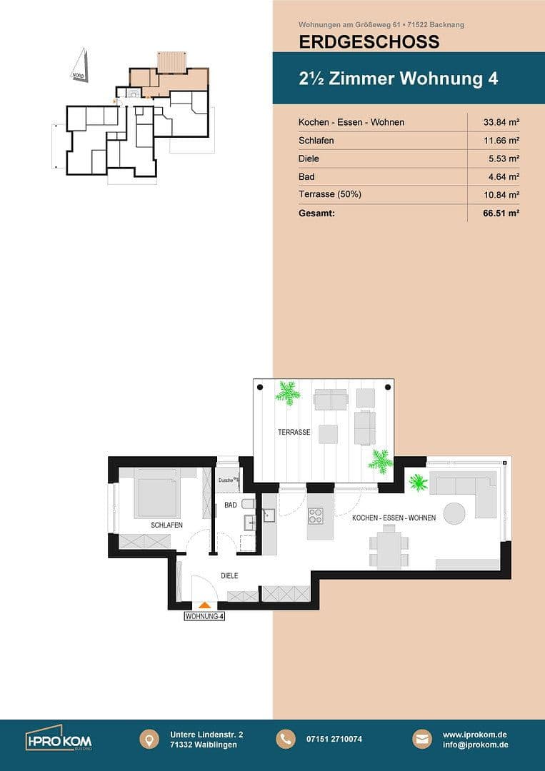 Prodej bytu 2+1 67 m², Größeweg 61, Backnang, Bádensko-Württembersko Prodej bytu 2+1 67 m², Größeweg 61, Backnang, Bádensko-Württembersko