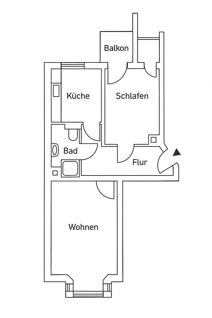 Prodej bytu 2+1 45 m², Chemnitz, Gablenz, Sasko Prodej bytu 2+1 45 m², Chemnitz, Gablenz, Sasko