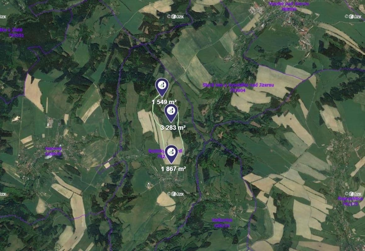 Prodej pozemku 1.358 m², Roztoky u Semil, Liberecký kraj Prodej pozemku 1.358 m², Roztoky u Semil, Liberecký kraj