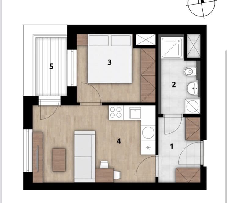 Prodej bytu 2+kk 37 m², U Továren, Praha, Praha Prodej bytu 2+kk 37 m², U Továren, Praha, Praha