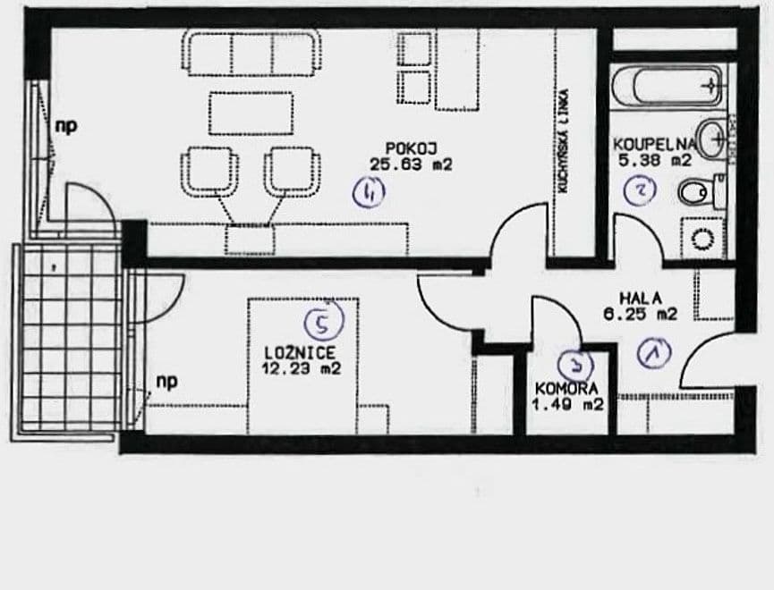 Prodej bytu 2+kk 54 m², Zakšínská, Praha, Praha Prodej bytu 2+kk 54 m², Zakšínská, Praha, Praha