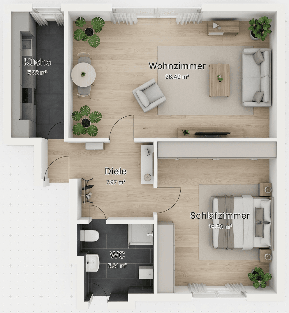 Pronájem bytu 2+1 56 m², Postallee 29, Gladbeck, Severní Porýní-Vestfálsko Pronájem bytu 2+1 56 m², Postallee 29, Gladbeck, Severní Porýní-Vestfálsko