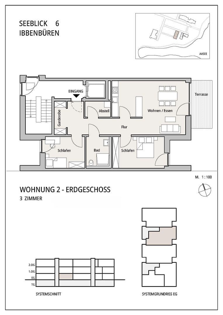 Pronájem bytu 3+1 85 m², Ibbenbüren, Severní Porýní-Vestfálsko Pronájem bytu 3+1 85 m², Ibbenbüren, Severní Porýní-Vestfálsko