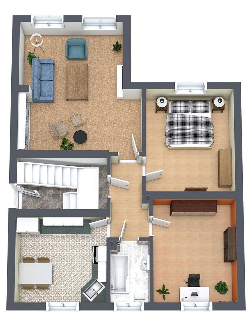 Pronájem bytu 3+1 73 m², Schweinfurt, Bavorsko Pronájem bytu 3+1 73 m², Schweinfurt, Bavorsko