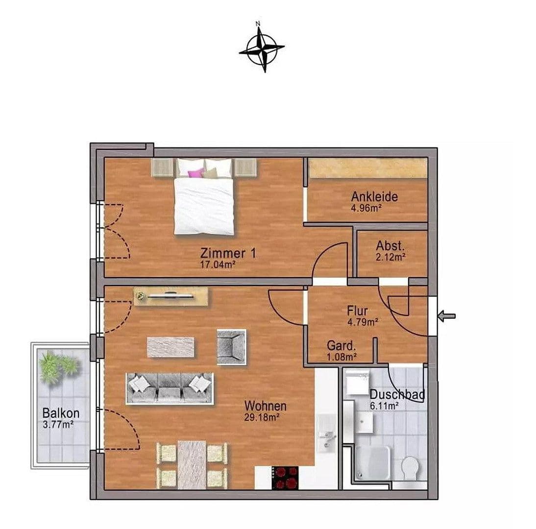 Pronájem bytu 2+kk 67 m², Düsseldorf, Severní Porýní-Vestfálsko Pronájem bytu 2+kk 67 m², Düsseldorf, Severní Porýní-Vestfálsko