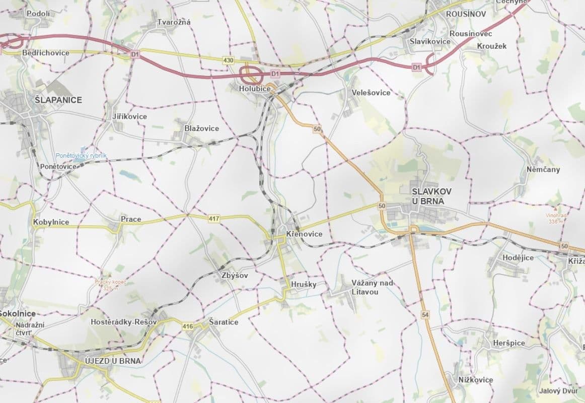 Prodej pozemku 1.276 m², Křenovice, Jihomoravský kraj Prodej pozemku 1.276 m², Křenovice, Jihomoravský kraj