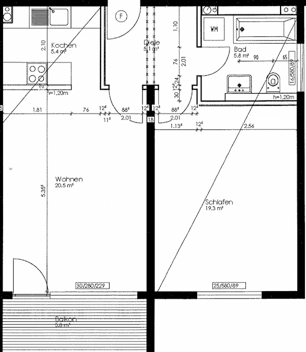 Pronájem bytu 2+1 59 m², Servatiusstraße, Köln, Severní Porýní-Vestfálsko Pronájem bytu 2+1 59 m², Servatiusstraße, Köln, Severní Porýní-Vestfálsko