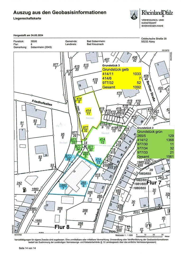 Prodej pozemku 1.561 m², Bad Sobernheim, Porýní-Falc Prodej pozemku 1.561 m², Bad Sobernheim, Porýní-Falc