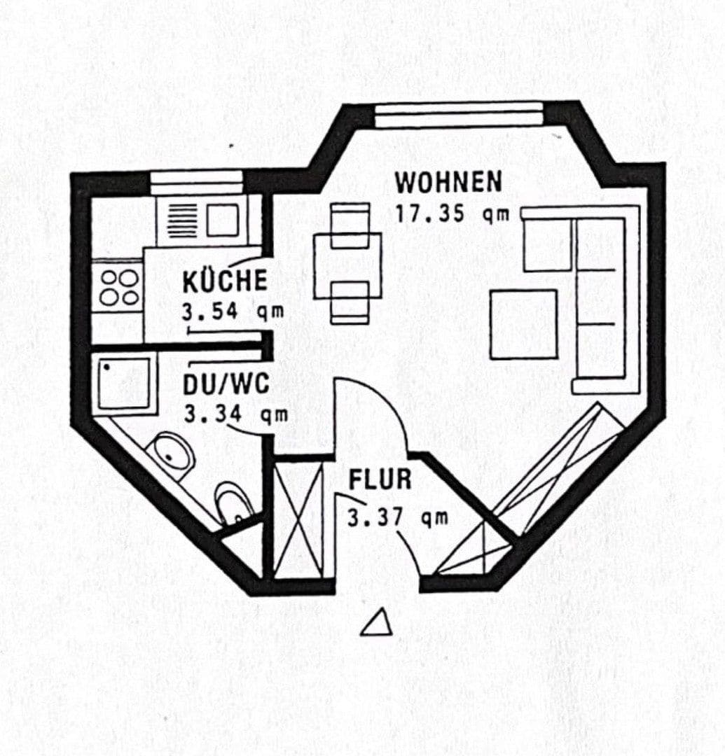 Pronájem bytu 1+1 28 m², Untergruppenbach, Bádensko-Württembersko Pronájem bytu 1+1 28 m², Untergruppenbach, Bádensko-Württembersko