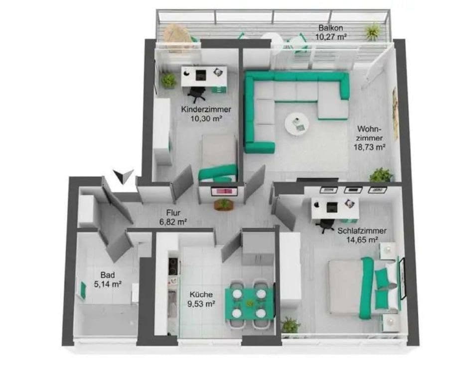 Prodej bytu 3+1 70 m², Koblenz, Porýní-Falc Prodej bytu 3+1 70 m², Koblenz, Porýní-Falc