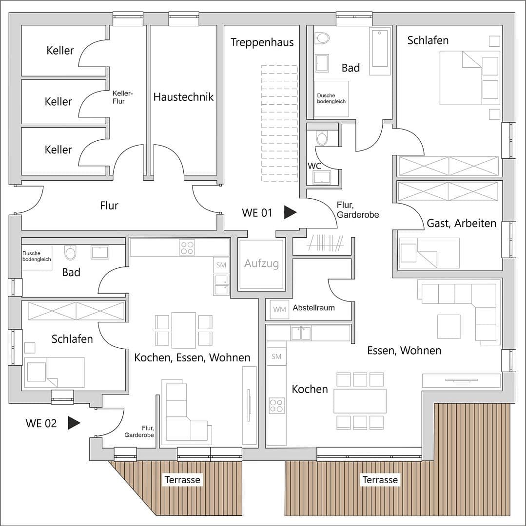 Pronájem bytu 98 m², Neunkirchen-Seelscheid, Severní Porýní-Vestfálsko Pronájem bytu 98 m², Neunkirchen-Seelscheid, Severní Porýní-Vestfálsko