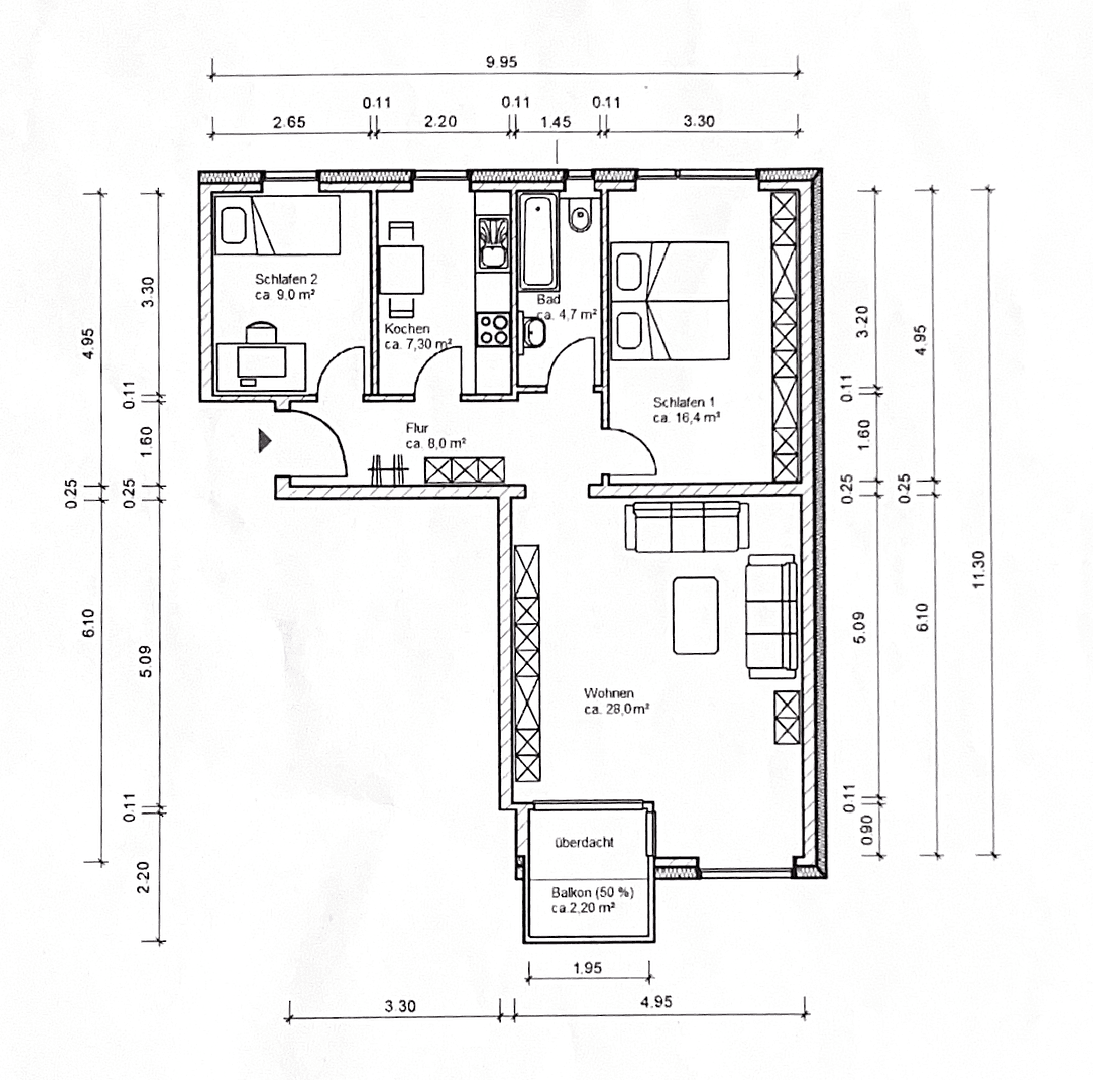 Prodej bytu 3+1 76 m², Jevenstedter Straße 55, Hamburg, Hamburg Prodej bytu 3+1 76 m², Jevenstedter Straße 55, Hamburg, Hamburg
