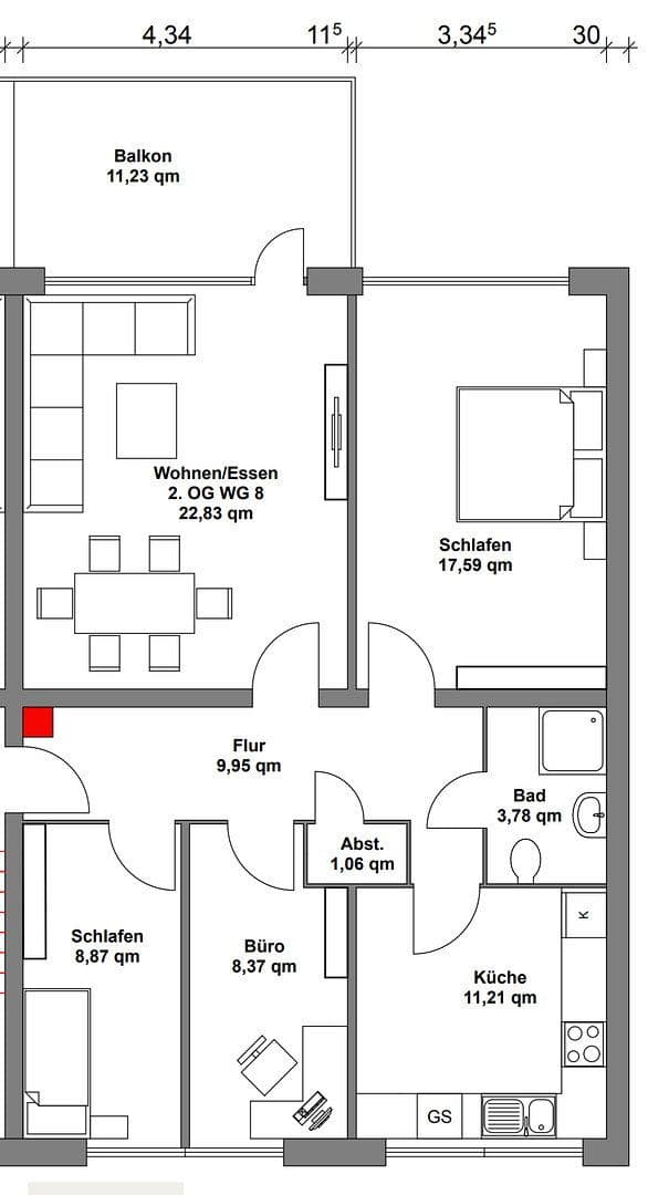 Pronájem bytu 4+1 86 m², Sorthmannweg 9, Hamburg, Hamburg Pronájem bytu 4+1 86 m², Sorthmannweg 9, Hamburg, Hamburg