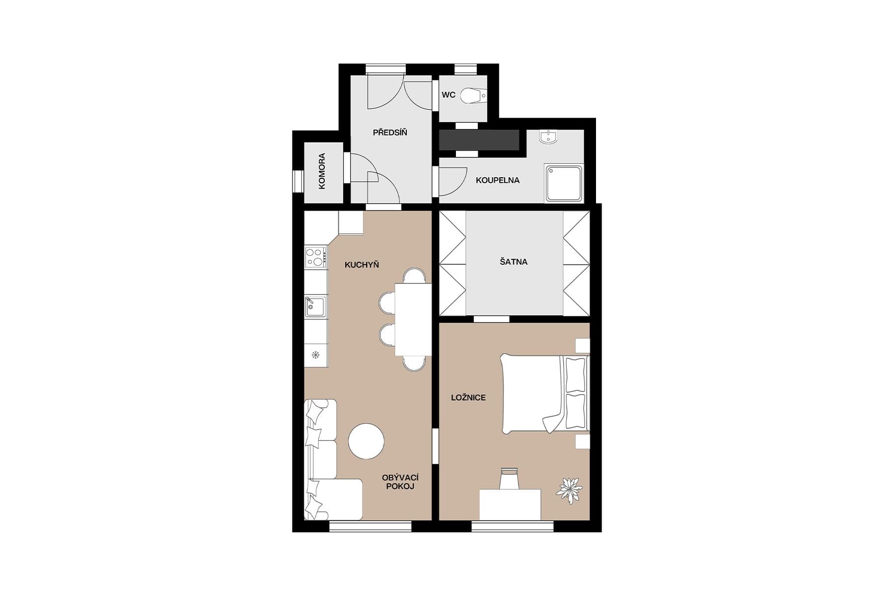 Prodej bytu 2+kk 55 m², Veletržní, Praha, Praha Prodej bytu 2+kk 55 m², Veletržní, Praha, Praha