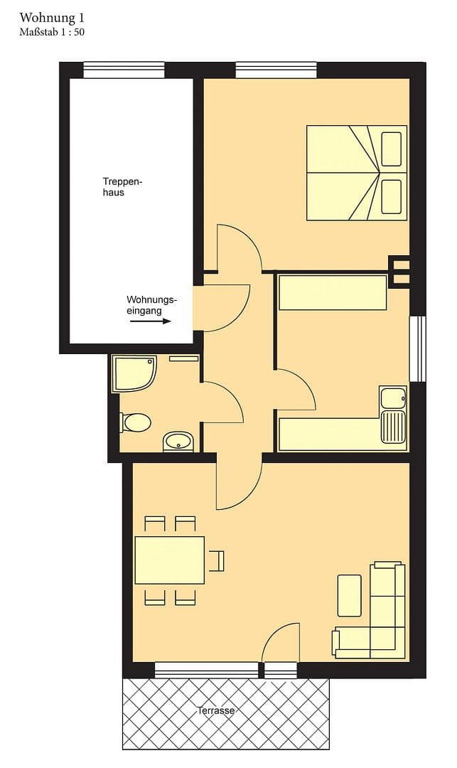 Pronájem bytu 2+1 47 m², Kiel, Šlesvicko-Holštýnsko Pronájem bytu 2+1 47 m², Kiel, Šlesvicko-Holštýnsko