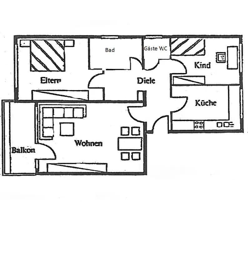Prodej bytu 3+1 88 m², Laupendahler Landstraße 49, Essen, Severní Porýní-Vestfálsko Prodej bytu 3+1 88 m², Laupendahler Landstraße 49, Essen, Severní Porýní-Vestfálsko