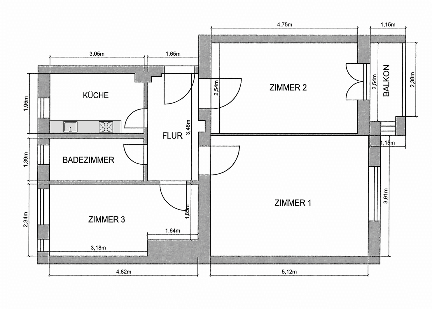 Prodej bytu 3+1 62 m², Berlin, Berlín Prodej bytu 3+1 62 m², Berlin, Berlín