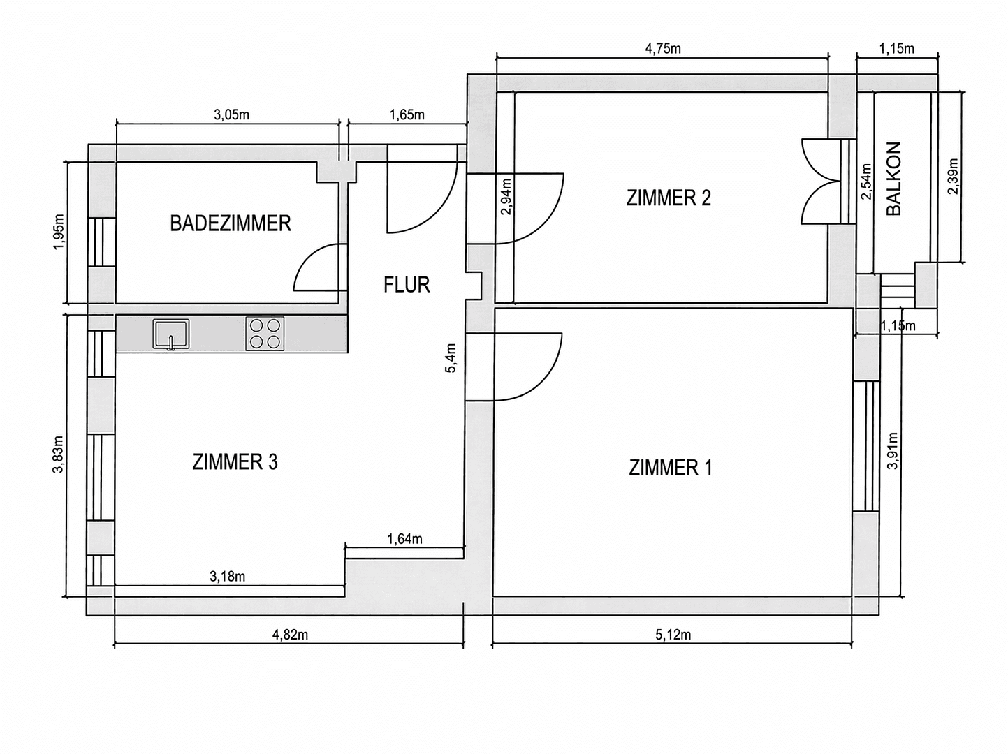 Prodej bytu 3+1 62 m², Berlin, Berlín Prodej bytu 3+1 62 m², Berlin, Berlín