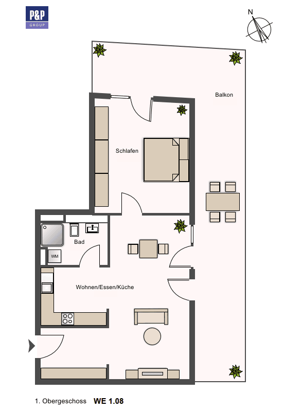 Pronájem bytu 2+1 71 m², Lange Straße 65, Fürth, Bavorsko Pronájem bytu 2+1 71 m², Lange Straße 65, Fürth, Bavorsko