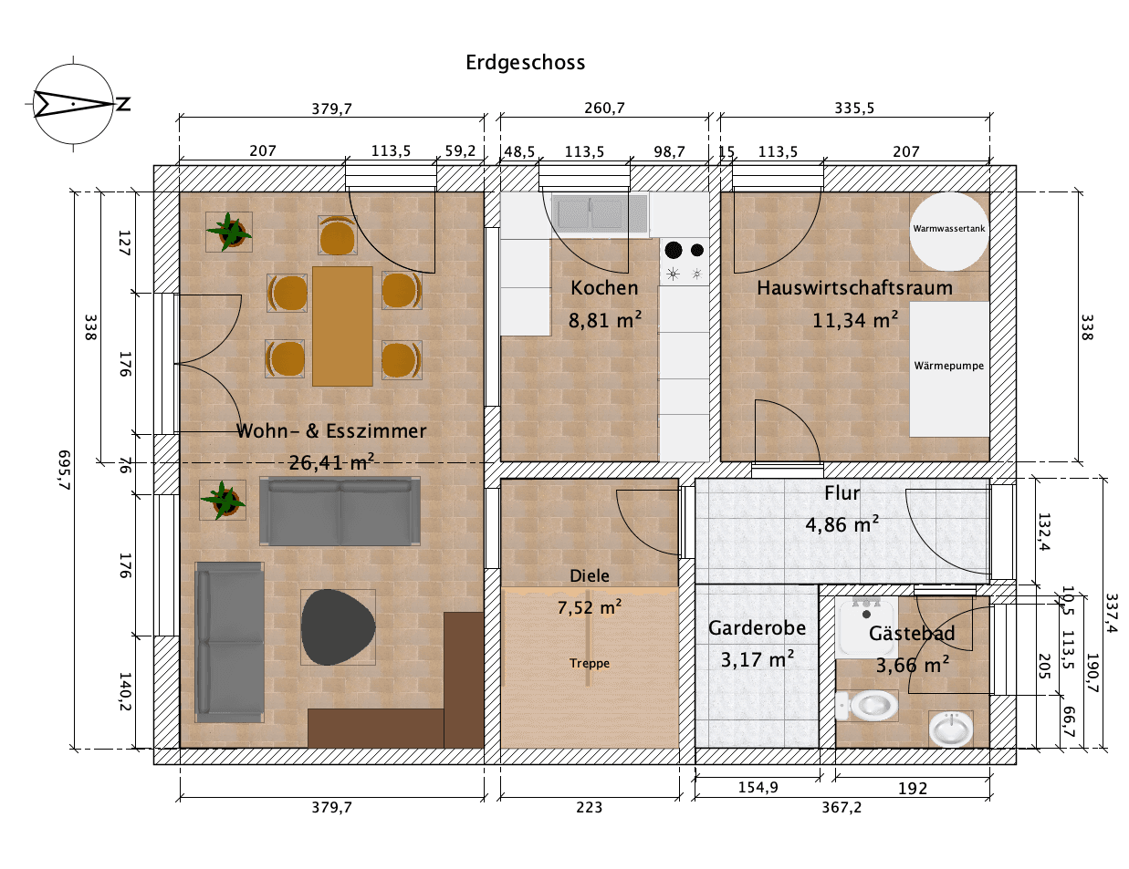 Pronájem domu 127 m², pozemek 462 m², Ziegelweg 21A, Ellingen, Bavorsko Pronájem domu 127 m², pozemek 462 m², Ziegelweg 21A, Ellingen, Bavorsko