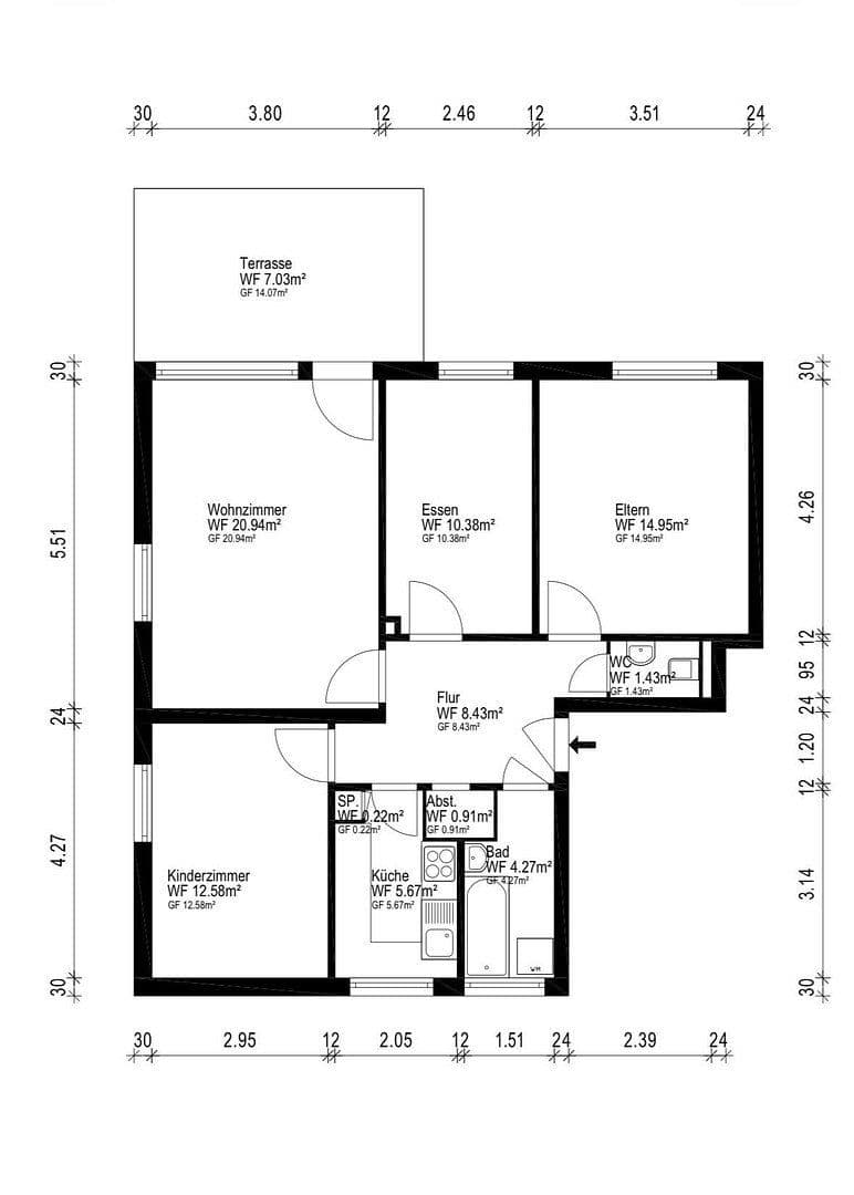 Prodej bytu 4+1 84 m², Hamburg, Hamburg Prodej bytu 4+1 84 m², Hamburg, Hamburg