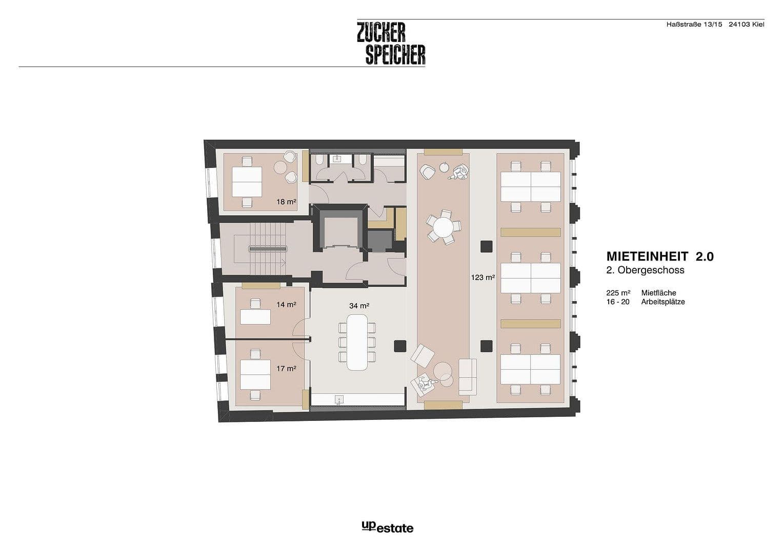 Pronájem kanceláře 250 m², Haßstraße 13/15, Kiel, Šlesvicko-Holštýnsko Pronájem kanceláře 250 m², Haßstraße 13/15, Kiel, Šlesvicko-Holštýnsko