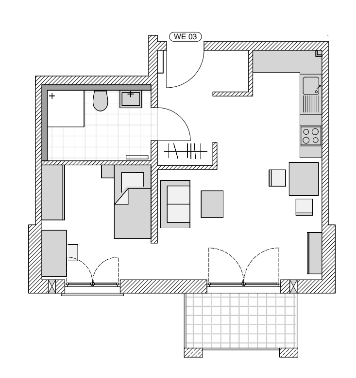 Pronájem bytu 1+kk 43 m², Langenzenn, Bavorsko Pronájem bytu 1+kk 43 m², Langenzenn, Bavorsko