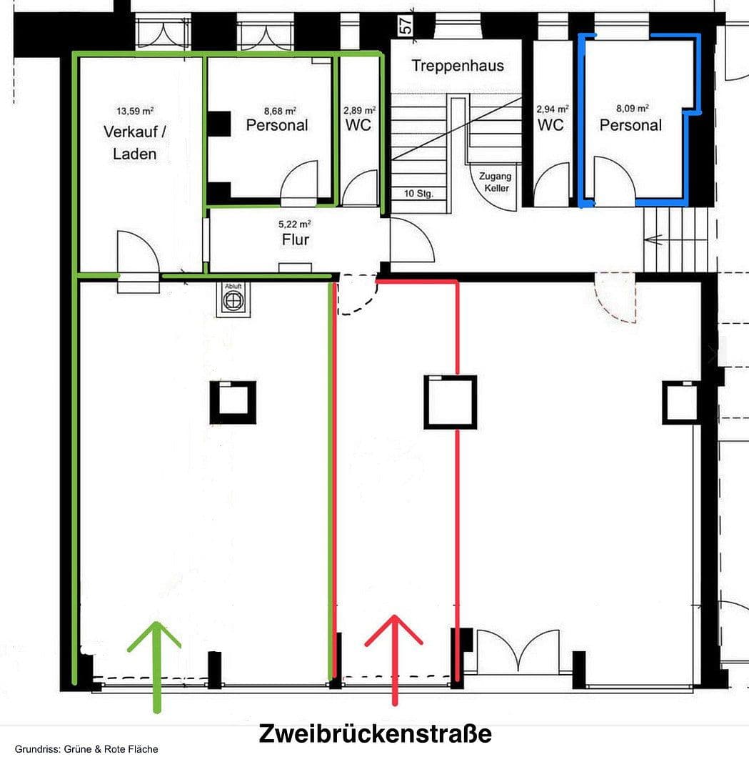 Pronájem nebytového prostoru 101 m², Zweibrückenstrasse 3, München, Bavorsko Pronájem nebytového prostoru 101 m², Zweibrückenstrasse 3, München, Bavorsko