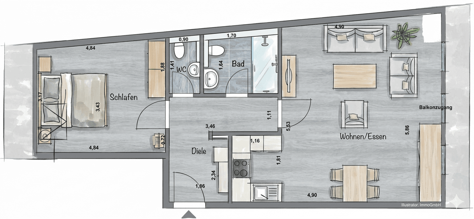Pronájem bytu 2+1 63 m², Bahnhofstr. 6, Bad Honnef, Severní Porýní-Vestfálsko Pronájem bytu 2+1 63 m², Bahnhofstr. 6, Bad Honnef, Severní Porýní-Vestfálsko
