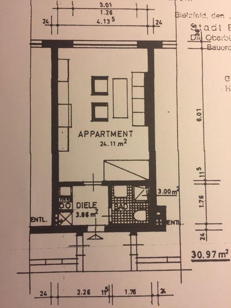 Pronájem bytu 1+1 31 m², Kahler Krug 18a, Bielefeld, Severní Porýní-Vestfálsko Pronájem bytu 1+1 31 m², Kahler Krug 18a, Bielefeld, Severní Porýní-Vestfálsko