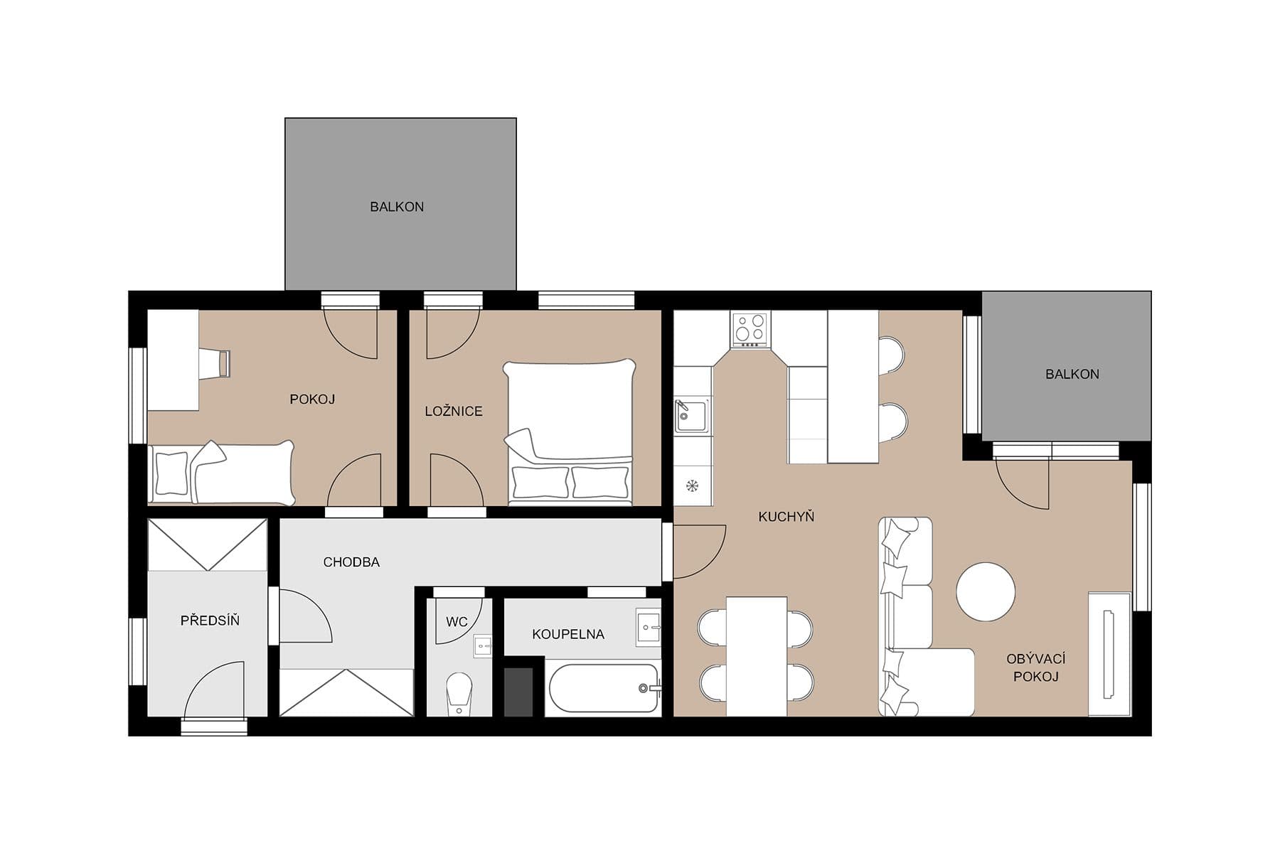 Prodej bytu 3+kk 94 m², Šífařská, Praha, Praha Prodej bytu 3+kk 94 m², Šífařská, Praha, Praha